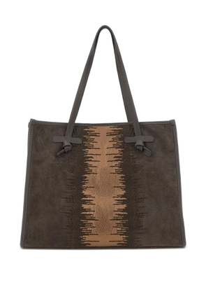 MARCELLA CLUB suede tote bag - Brown