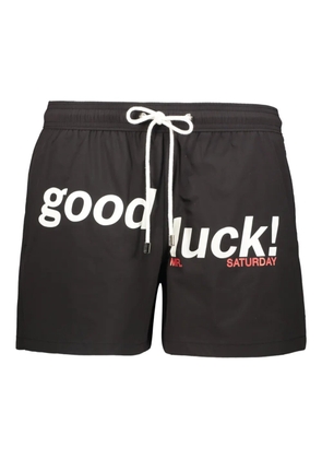 MR. SATURDAY drawstring-waistband swim shorts - Black