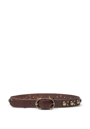 PINKO studded leather belt - Brown