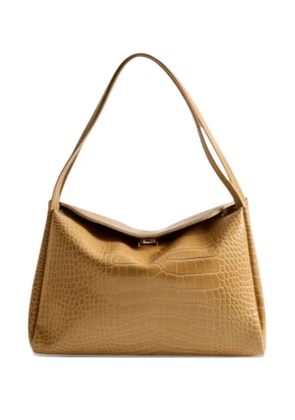 Themoirè Eudora embossed shoulder bag - Brown