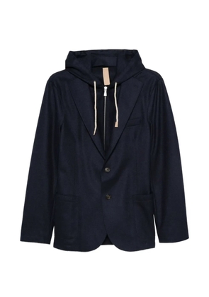 Eleventy hooded buttoned jacket - Blue