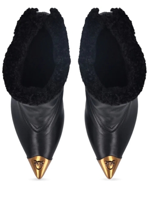 PINKO 90mm logo boots - Black