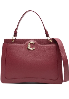 Coccinelle curved-C leather shoulder bag - Red