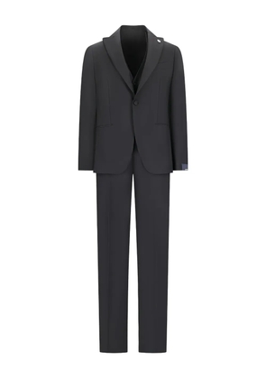 Lardini peak-lapels three-pieces suit - Black