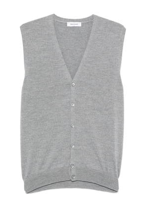 Gran Sasso wool V-neck vest - Grey