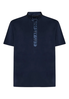 Low Brand mandarin-collar button-placket T-shirt - Blue