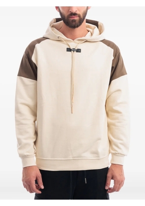 YES LONDON panelled hooded hoodie - Neutrals