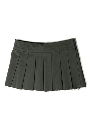 Open YY pleated mini skirt - Green