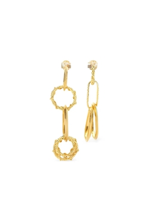 DSQUARED2 textured-circle drop earrings - Gold
