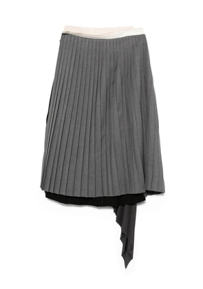 FEDERICO CINA pleated asymmetric skirt - Black