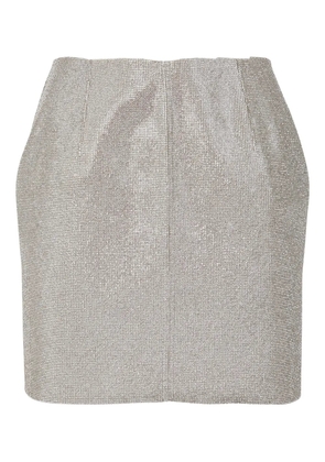 gaia canciani embellished zip-front skirt - Silver