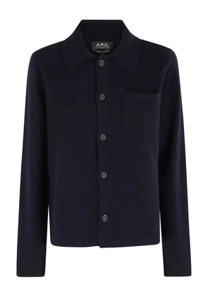 A.P.C. buttoned pocket cardigan - Blue