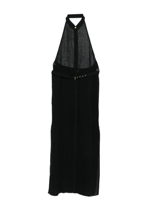 Le Kasha Jabal halterneck belted midi dress - Black
