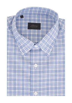 Brioni check-pattern shirt - Blue