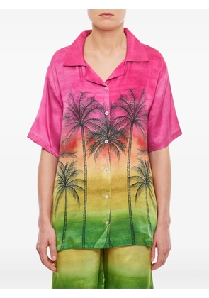 Gio Giovanni Gerosa palm-print button-fastening shirt - Pink