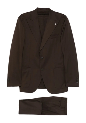 LUIGI BIANCHI MANTOVA pocket buttoned suit - Brown