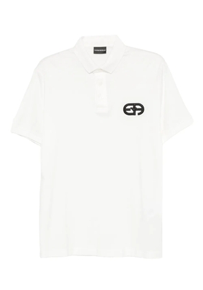 Emporio Armani logo-embroidered polo shirt - White