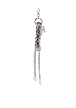 Rosantica braided crystal-embellished bag charm - Silver
