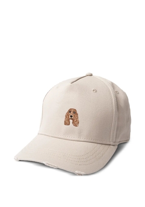 PELO FOUNDATION Cocker embroidered baseball cap - Neutrals