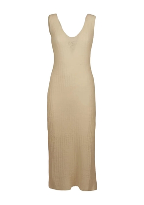 Akep textured dress - Neutrals