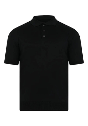 YES LONDON three-button cotton polo shirt - Black