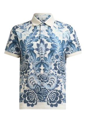 ETRO floral-print polo shirt - White