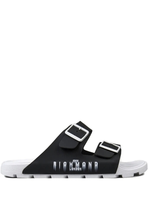John Richmond double-buckle sandals - Black