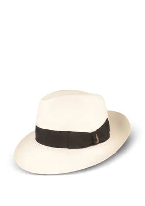 Borsalino bow-detail panama hat - Neutrals