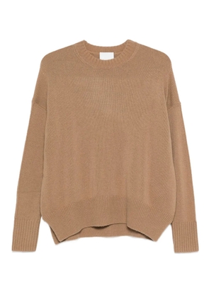 Allude crew-neck cashmere sweater - Brown