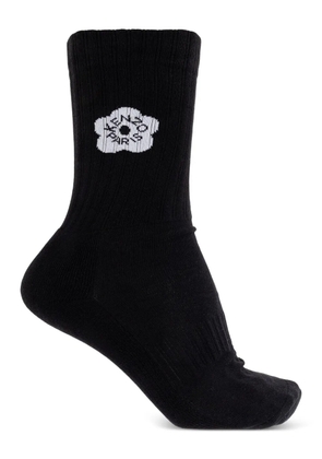 Kenzo flower-logo socks - Black