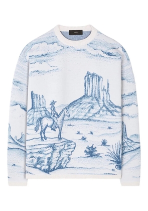Alanui Silent Rider wool sweater - Blue