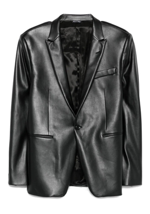 Reveres 1949 single-breasted leather jacket - Black