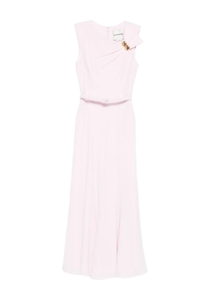 Roland Mouret knot-detail belted midi dress - Pink