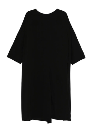 Yohji Yamamoto short-sleeve boat-neck mini dress - Black