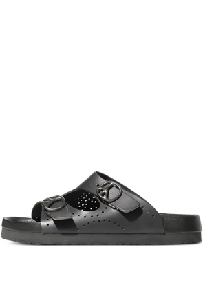 Needles perforated buckle sandals - Black