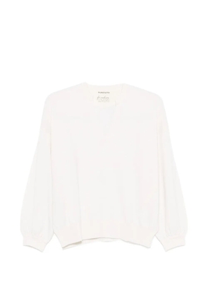 Purotatto V-neck sweater - Neutrals