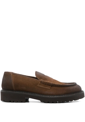Doucal's suede penny loafers - Brown