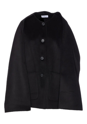 THE DYNAMIS STUDIO button-fastening cape coat - Black