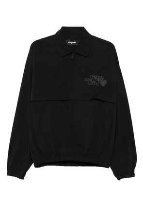 DSQUARED2 half-zip panelled sweatshirt - Black