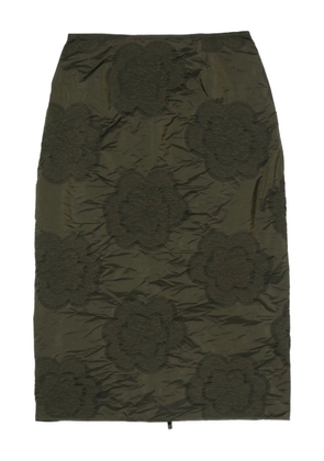 Cecilie Bahnsen flower-motif pencil skirt - Green