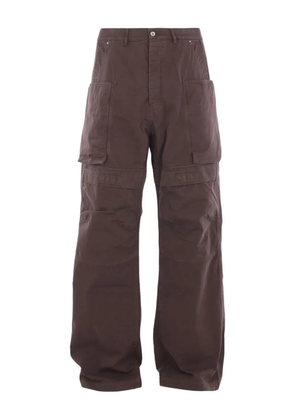 Rick Owens DRKSHDW multi-pocket cotton jeans - Brown