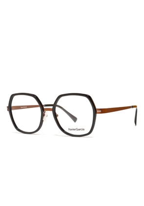 Xavier Garcia Design Paloma geometric-frame glasses - Black