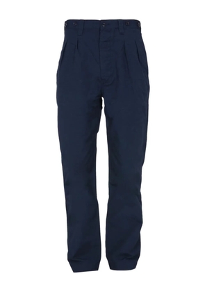 Nigel Cabourn pleated straight-leg trousers - Blue