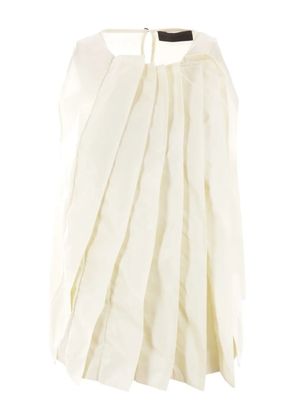 Maria Calderara pleated crew-neck top - White