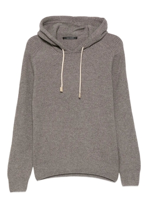 Tagliatore ribbed hoodie - Grey
