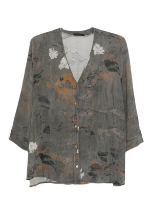 Transit floral-print button shirt - Grey