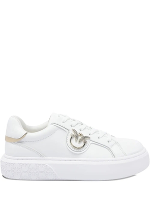 PINKO logo-detail flatform sneakers - White
