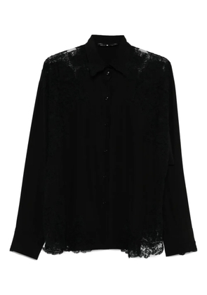 Ermanno Scervino lace-trimmed shirt - Black