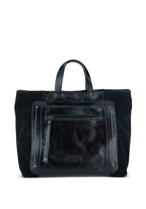 VISONA` leather tote bag - Black