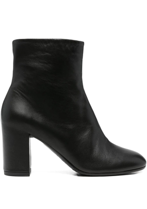 Del Carlo 80mm block-heel leather boots - Black